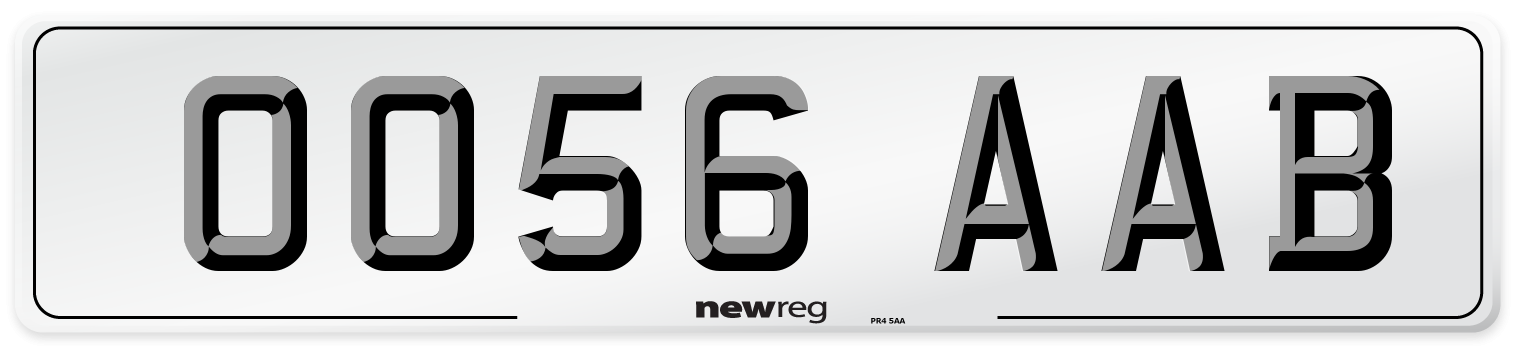 OO56 AAB Number Plate from New Reg